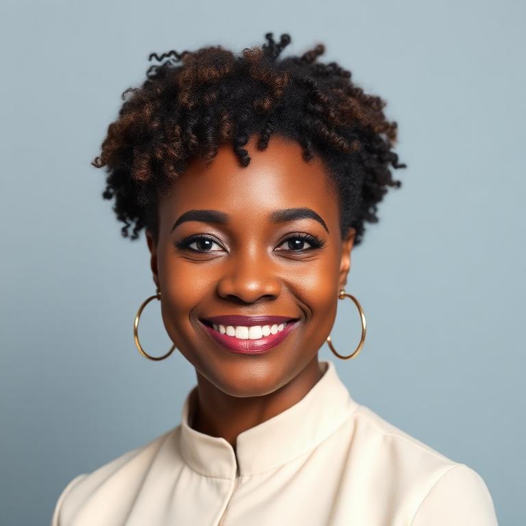 Portrait of Amara Diallo, Head of Impact at Aqua Pura Solutions
